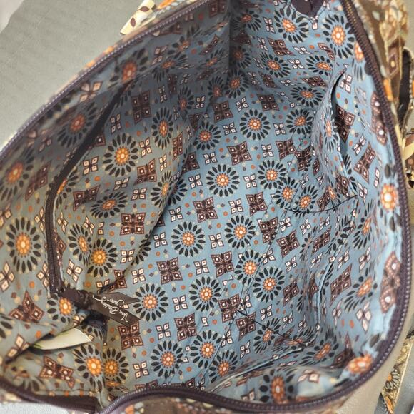 Retired Vera Bradley 3 Piece Purse & Wallet Set Women's Brown Floral Pasley Set - Picture 12 of 16